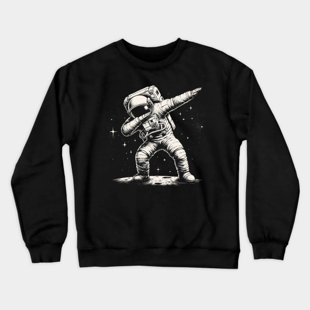 Dabbing Astronaut Crewneck Sweatshirt by Yopi
